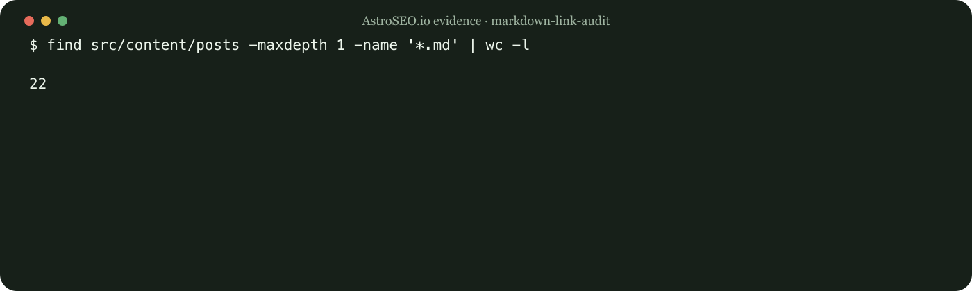 Recorded repository result for Markdown Link Audit for Obsidian Notes