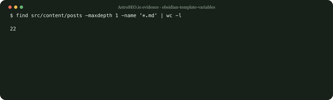 Recorded repository result for Obsidian Template Variables Explained