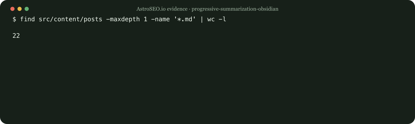 Recorded repository result for Progressive Summarization in Obsidian